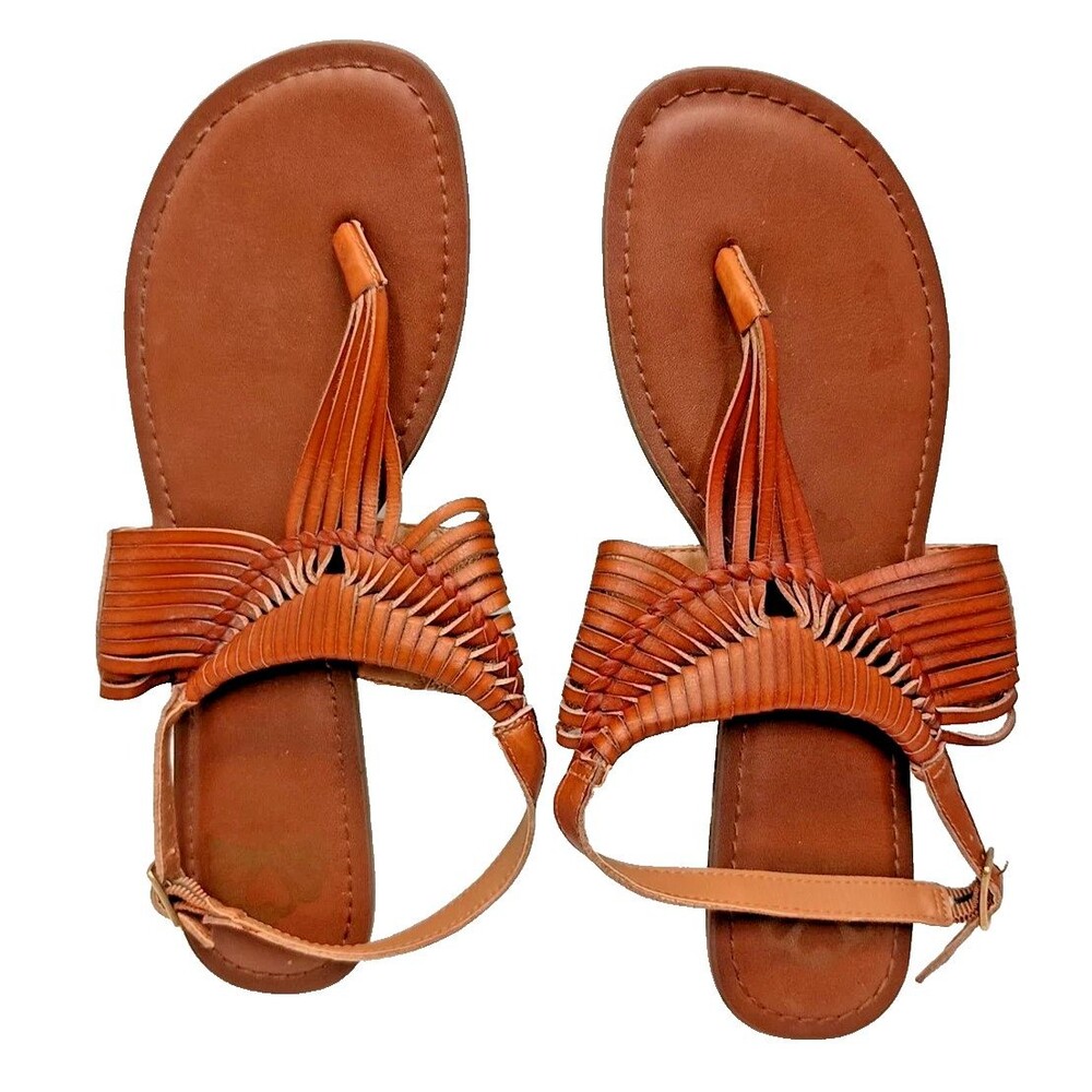 Fergalicious By Fergie Brown Braided Sandals Womens Sz 7